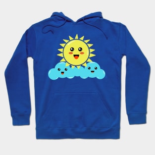 Cute Kawaii Sun and Clouds Hoodie